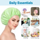 6 Pcs Shower Capsfor Women  Reusable Waterproof Bath Caps