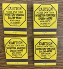 Lot 4 Rare Vintage Caution Tobacco Workers Union Winston Salem Vantage Matchbook