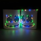 Dj Marshmello Smile Rainbow Led Mask Eva Foam Helmet Edc Halloween Costume Party