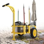  Beach Fishing Cart  Beach Wagon Trolley With 12  Big No-flat Airless 12 wheels