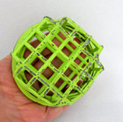 Vintage Metal Wire Cage Green Flower Frog   3 1 4   X 1 3 4 