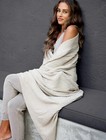 Barefoot Dreams Cozychic Lite Ribbed Throw 54 x72   Style   B463   Color   Pearl