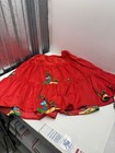 Vintage Style Red Floral Square Dance Skirt Ruffled Western Costume