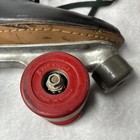 Vintage    80 Custom Built Quad Roller Skates Black Leather Canadian Red Wheels 11