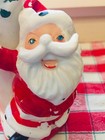Vintage Kreiss  Santa Figurine Rhinestone Eyes Candle Holder