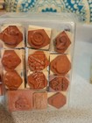 Stampin  Up Stamp Sets With Wooden Blocks Lot Of 12