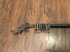 Antique Pair 1920 s Swing Arm Cutain Rods Art Deco Floral Leaf Cast Iron