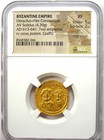 Heraclius And Her  Constantine Gold Av Solidus 613-641 Ad  Certified Ngc Xf  ef 