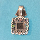 Beautiful Vintage  925 Sterling Silver And 9 Stone Pendant From Thailand