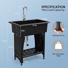 Utility Sink Laundry Tub Freestanding Utility Sink With Stainless Steel Faucet