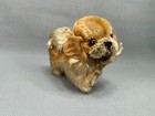 Vtg 1950s German Steiff Peky Pekinese Dog Straw-stuffed Mohair Toy Swivel Head