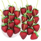 20pcs Artificial Lifelike Simulation Big Strawberry Fake Fruit Home 20pcs Red