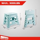 Goldblatt 12 5  Folding Step Stools Heavy-duty Plastic Portable 300 Lbs Capacity