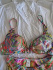 Vintage Y2k Shimmer Metallic Rainbow Bikini Set Cheekies By Bendigo Small