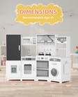 Kids Corner Play Kitchen  Ultimate Interactive Cooking Toy Set W  Lights sounds