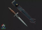 Vintage Case V-42 Dagger Us Special Forces Wwii Dagger Knife With Leather Sheath