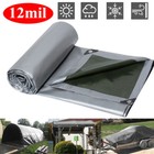 12m Waterproof Tarpaulin Heavy Duty Tarp Car Boat Canopy Tent Cover Shelter Us