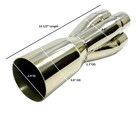 Obx Stainless Universal Merge Collector 4-1 1-7 8  Id 3 0  Od Outlet No Flange