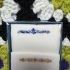 Vintage 3 Men s Handkerchiefs Set Boxed Permanent Press Embroidered White Nos