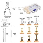 300pcs Leather Rivets Kit Double-sided W  Punch Tools For Bags Belts Clothes Diy