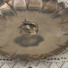 Reed   Barton 100 Pattern Silverplate Scalloped Bowl W  Swan Center  Art Nouveau