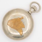 Philadelphia 18 Size Nickel Alloy Antique Pocket Watch Case W  Train Motif