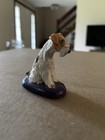 Basil Matthews Terrier Dog Wire Fox Figurine England Ceramic Porcelain Vtg 2 