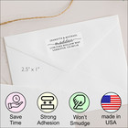 Return Address Labels Custom Printed - 250 White Address Stickers