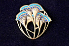 Antique German Jugendstil  art Nouveau  T Fahrner Silver Brooch C 1900