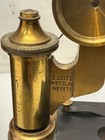 Antique 1885 Ernst Leitz Wetzlar Brass Microscope No 8271 Case   Stage Clips
