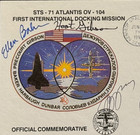 Sts-71  1 Autographed Crew Cover W baker gibson nikolai Budarin  1st Mir Docking