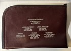 Vtg A   Rafkin Co The Laredo National Bank Zip Deposit Bag Burgundy Usa 12 X 8   