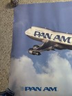 Vintage Pan Am Airlines 747 Poster 42x28    1979 