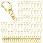 50pcs Lobster Claw Clasps For Keychain Clip  Swivel Snap Hooks Gold Key Chain Ri
