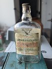 Labeled Pint Old Blue Ribbon Bourbon Whiskey Eminence Kentucky Flask Bottle