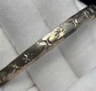 Vintage 925 Moon Stars Sterling Silver Bangle Bracelet Taxco 7mm Wide 18 65g