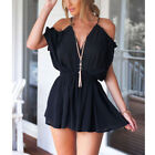 Hot Women Ladies Clubwear Playsuit Bodycon Party Jumpsuit romper Trousers Black 