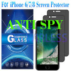 1 2 Pack For Iphone 8  7 6 Plus Anti-spy Privacy Tempered Glass Screen Protector