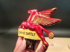 Antique Vintage Style Aluminum Pegasus Drive Safely License Plate Fob Topper
