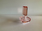 Vintage Art Decopink Glass Perfume Bottle   Stopper 5 3 8    H X 2 5 8    W