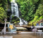 Reyhui Waterfalls In Forest Wall Mural Large Wallpaper