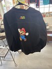Levi s Super Mario Black Denim Jacket Embroidered Logo Button Men s Size 2xl