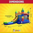 Inflatable Bounce House Commercial Rainbow Kids Water Slide With Blower And Pool