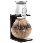  100  Silvertip Badger Bristle Shaving Brush   chrome Handle With 3-band 
