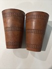 Antique Cowboy Leather Wrist Cuffs Pre-1940 Whirling Log Symbol Buttons