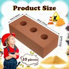 Deekin 10 Pcs Foam Brick Building Blocks For Kids Thick Blocks Foam Large Fake B