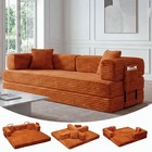 80 7   Sofa Bed 5-in-1 Modular Convertible Sleeper Couch Futon W storage Pocket