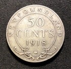 1918 C Newfoundland Silver  50 Cents  Enn Coins