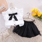 2pcs Toddler Girls Summer Flying Sleeve Shirt Bud Shorts Kids Princess Clothes