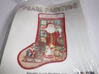 Christmas Country Santa Stocking Fabric Kit 10235 Candamar Design Paint Your Own